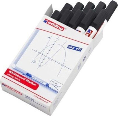 360xl Beyaz Tahta Kalemi 10lu Paket Siyah