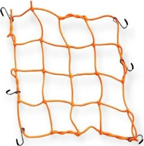 Motosiklet Kask Ve Bagaj Filesi Plastik Kancalı File 35X35 Cm Turuncu