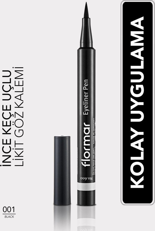 Yarı Mat Bitişli Eyeliner (Siyah) - Eyeliner Pen - 001 Black - 8690604109609