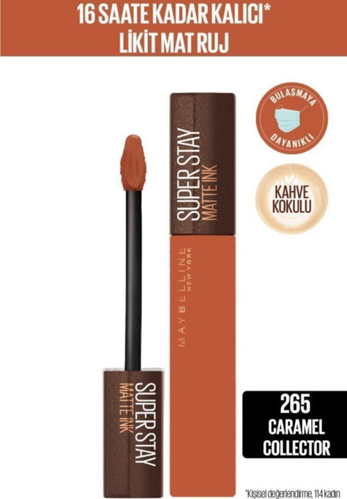 Super Stay Matte Ink Likit Mat Ruj 265 Caramel Collectoroffee Nu 265 Caram