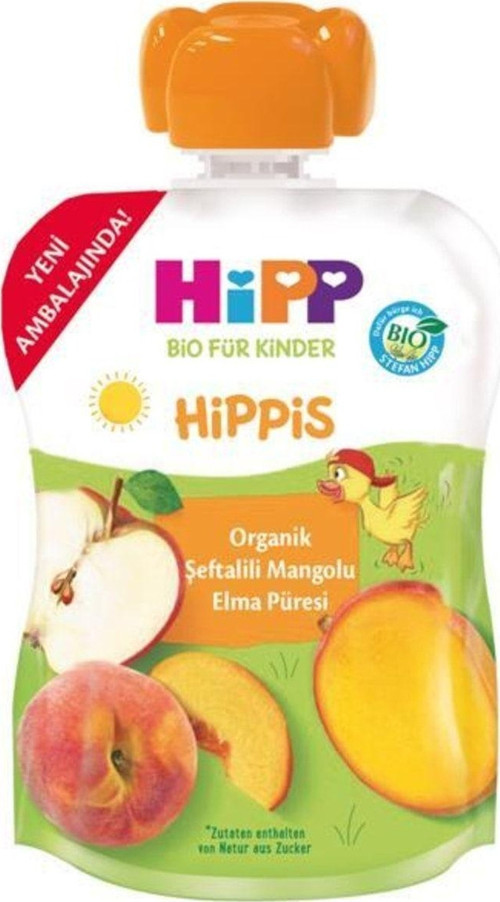 Organik Şeftalili Mangolu Elma Püresi 100 Gr