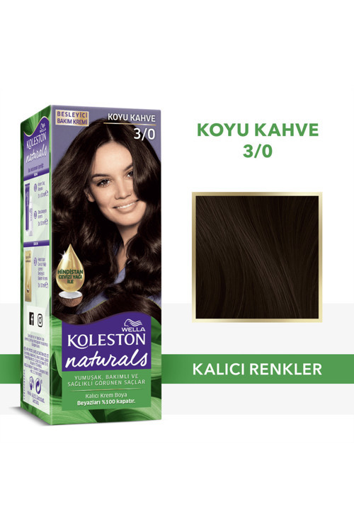 Naturals Saç Boyası 3/0 Koyu Kahve