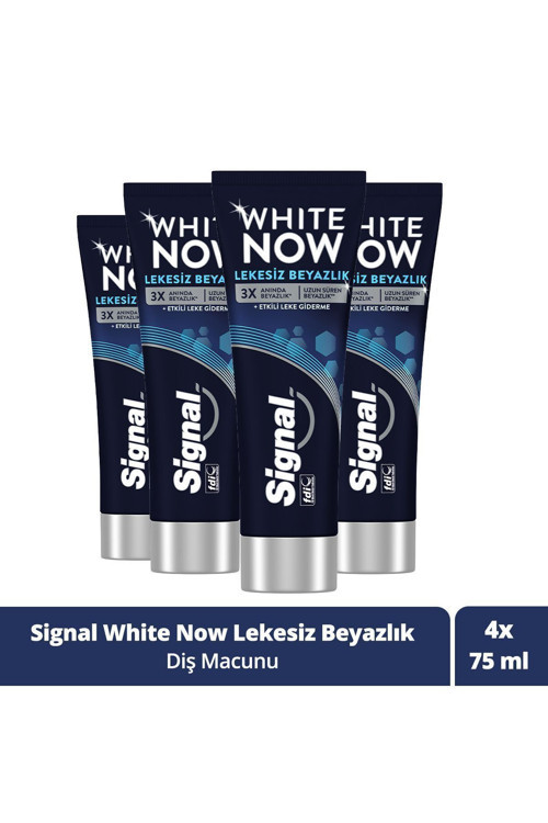 White Now Leke Karşıtı Kahve Ve Sigara İçenler İçin Beyazlatıcı Diş Macunu 75Ml X 4
