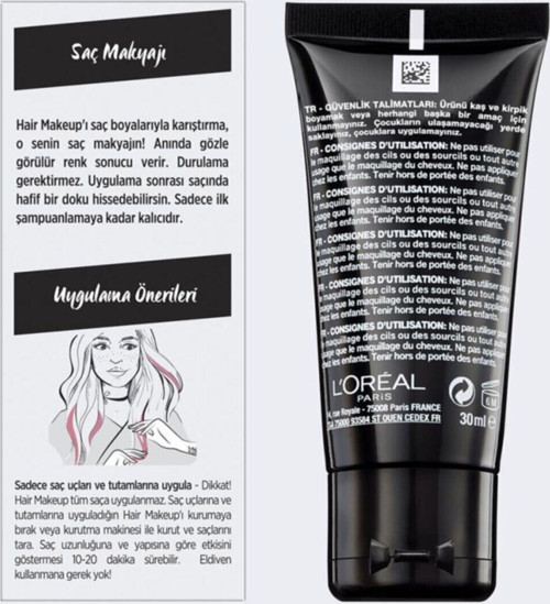 Haır Makeup 1 Gün Kalıcı Tüp Boya Lılac 30 Ml