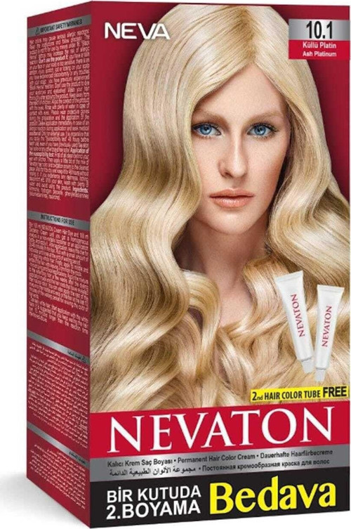 Set Saç Boyası Bir Kutuda 2 Boyama 10.1 Küllü Platin 8698636614788
