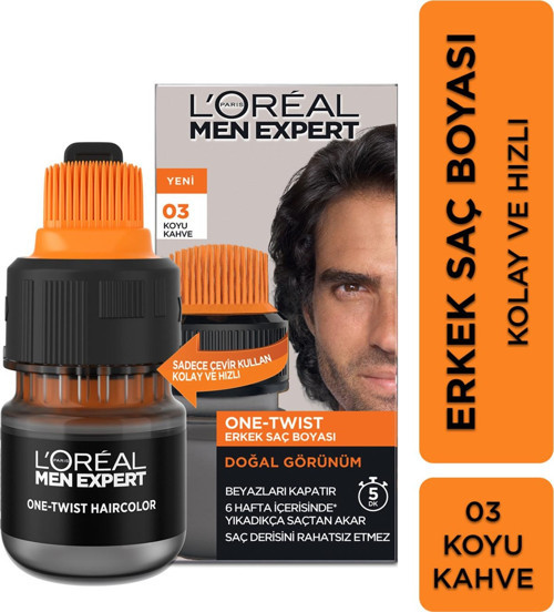 Men Expert One-Twist Erkek Saç Boyası Koyu Kahve 03