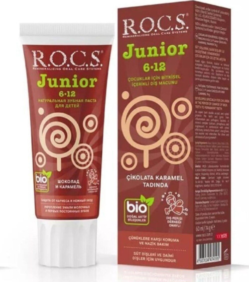 Junior 6-12 Yaş Diş Macunu - Çikolata Ve Karamel Tadında (Florürsüz) 60 Ml