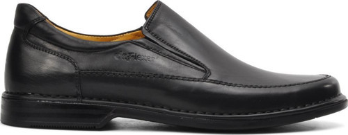 061603 Siyah Hakiki Deri Erkek Slip On Ayakkabı