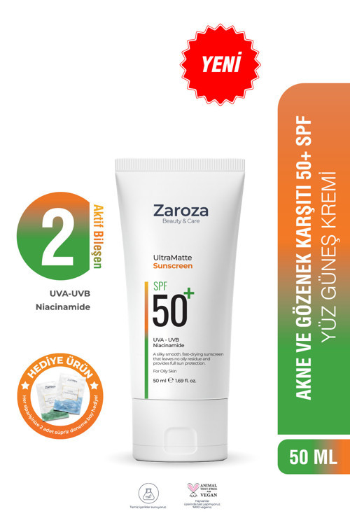 Yüz Güneş Kremi (50 Faktör) - Matlaştırıcı, Yağlı Ve Karma Ciltlere Özel, Niacinamide Uva Uvb Spf50+