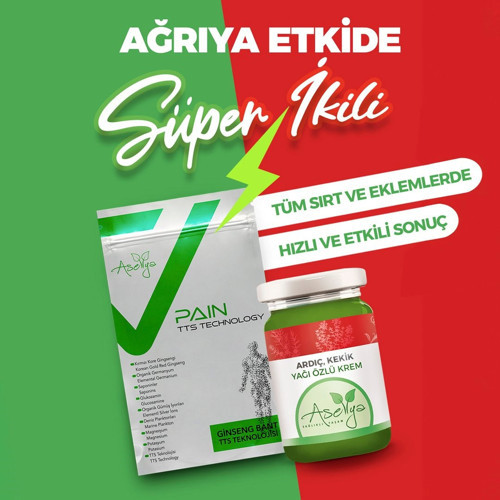 ASELYA AĞRI BANDI 25 ADET VE ASELYA ARDIÇ VE KEKİK YAĞI ÖZLÜ KREM İKİLİ SET