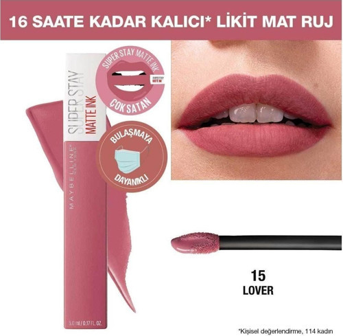 Likit Mat Ruj - Superstay Matte Ink Liquid Lipstick 15 Lover 3600531411107