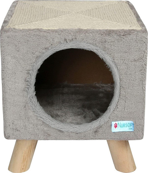 Ahşap Ayaklı Yuvalı Kedi Tırmalaması