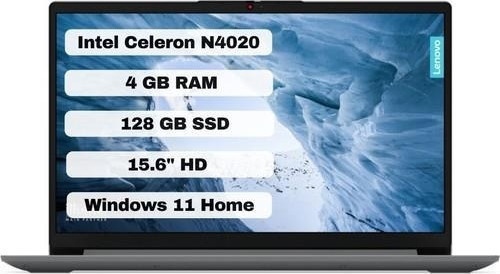 IdeaPad 1 Intel Celeron N4020 4gb 256 gb M.2 SSD 82V700A9TXATL1 W 11H 15.6" Taşınabilir Bilgisayar