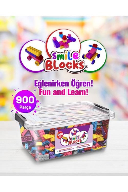 Smile Blocks 900 Parça Plastik Kutulu Mikro Blok
