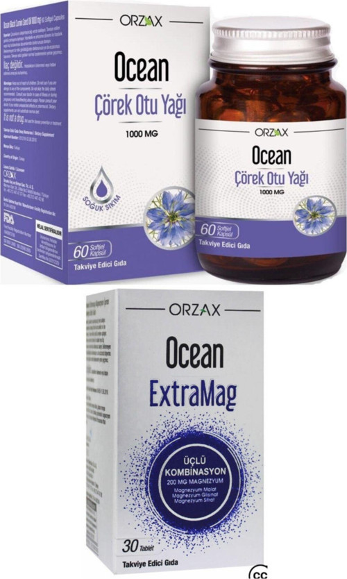 Çörek Otu Yağı 1000 mg 60 Kapsül Ve Extramag Üçlü Kombinasyon 30 Tablet