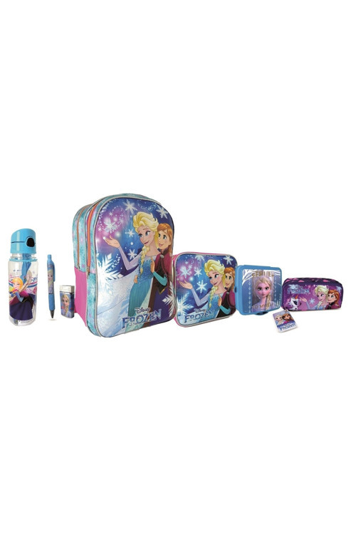Frozen Lisanslı Işıltılı Çanta, Beslenme Çantası,Kalem Kutu,Beslenme Kabı Ve Suluk