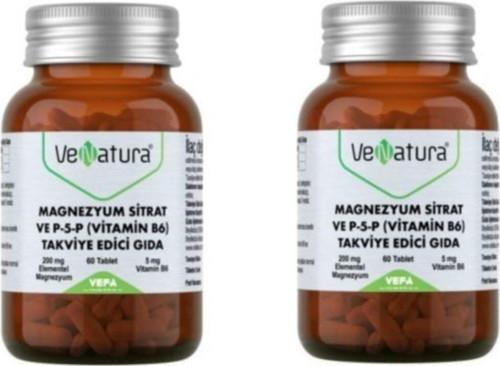 Magnezyum Sitrat Ve P-5-p (vitamin B6) 60 Tab. X 2 Adet