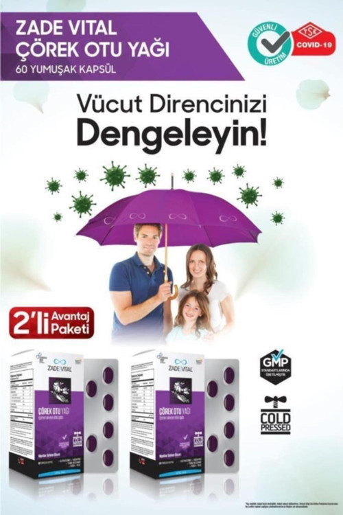 Çörek Otu Yağı 60 Yumuşak Kapsül - Blister X2 (2'Lİ AVANTAJ PAKETİ)