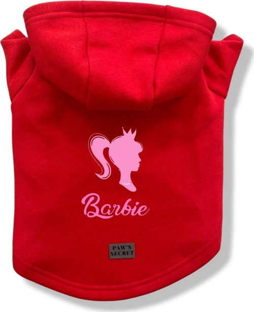Köpek Kıyafeti Köpek Sweatshirt Hoodie Köpek Ürünleri Kedi Kıyafeti - Barbie Yazılı L