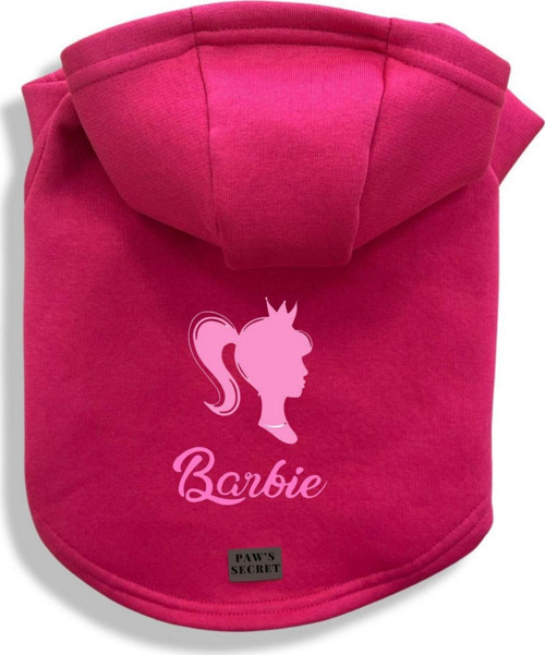 Köpek Kıyafeti Köpek Sweatshirt Hoodie Köpek Ürünleri Kedi Kıyafeti - Barbie Yazılı M