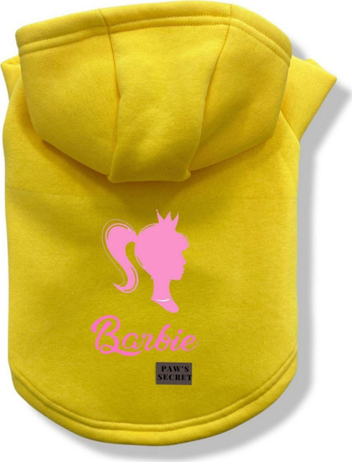 Köpek Kıyafeti Köpek Sweatshirt Hoodie Köpek Ürünleri Kedi Kıyafeti - Barbie Yazılı XL