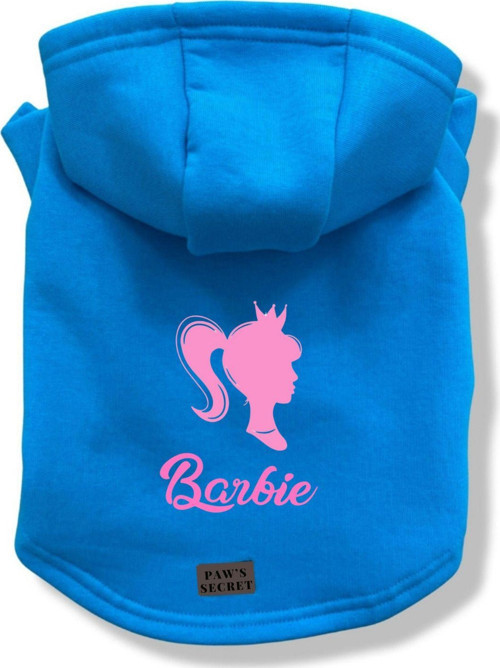Köpek Kıyafeti Köpek Sweatshirt Hoodie Köpek Ürünleri Kedi Kıyafeti - Barbie Yazılı XS