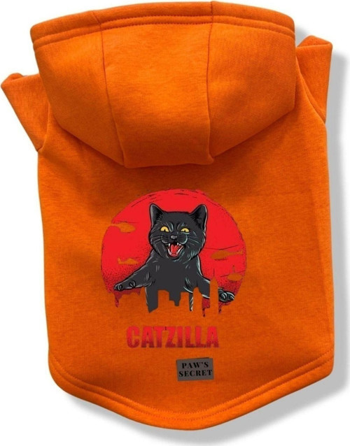 Köpek Kıyafeti Köpek Sweatshirt Hoodie Köpek Ürünleri Kedi Kıyafeti - Catzilla L