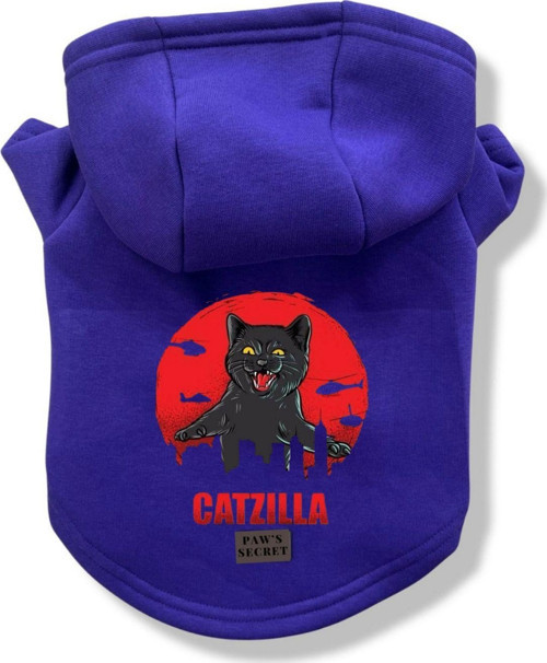 Köpek Kıyafeti Köpek Sweatshirt Hoodie Köpek Ürünleri Kedi Kıyafeti - Catzilla L