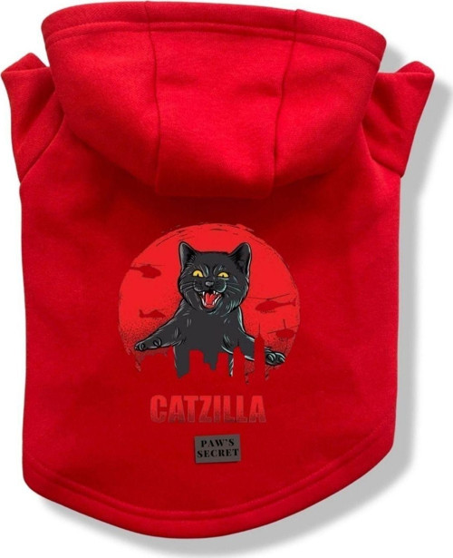Köpek Kıyafeti Köpek Sweatshirt Hoodie Köpek Ürünleri Kedi Kıyafeti - Catzilla L