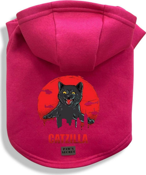 Köpek Kıyafeti Köpek Sweatshirt Hoodie Köpek Ürünleri Kedi Kıyafeti - Catzilla M