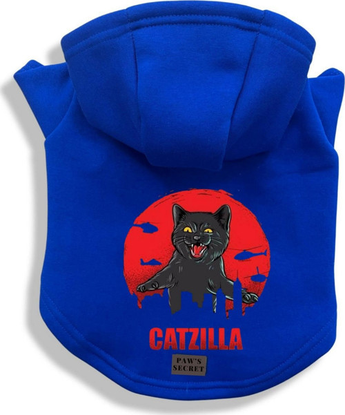 Köpek Kıyafeti Köpek Sweatshirt Hoodie Köpek Ürünleri Kedi Kıyafeti - Catzilla XS