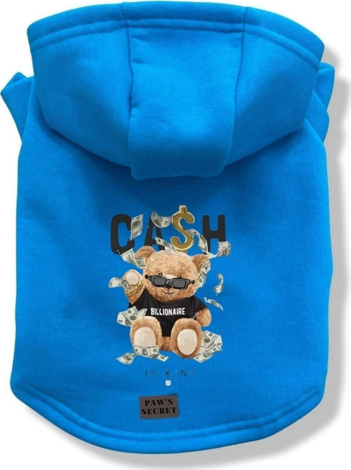 Köpek Kıyafeti Köpek Sweatshirt Hoodie Köpek Ürünleri Kedi Kıyafeti - Milyoner Ayı XS