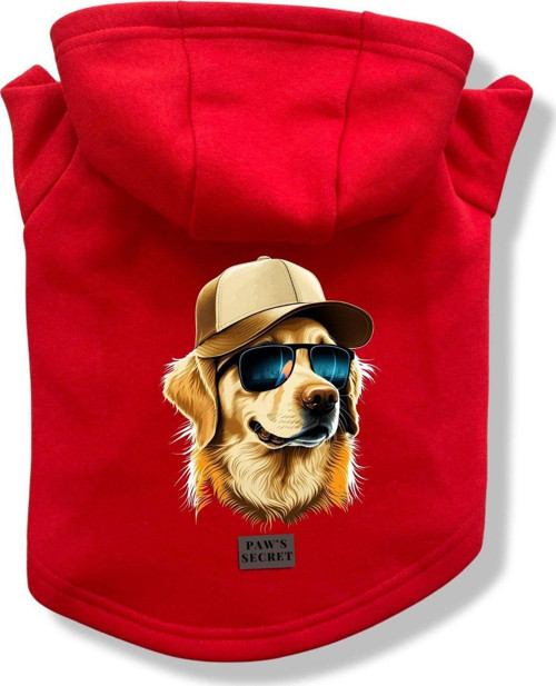 Köpek Kıyafeti Köpek Sweatshirt Hoodie Köpek Ürünleri Kedi Kıyafeti - Şapkalı Golden L