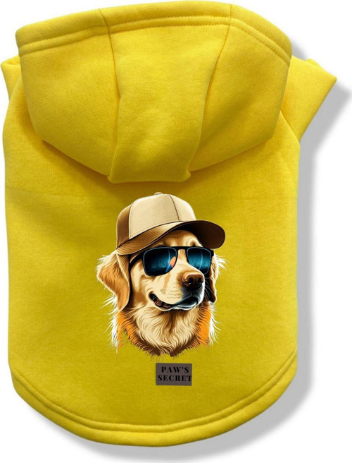 Köpek Kıyafeti Köpek Sweatshirt Hoodie Köpek Ürünleri Kedi Kıyafeti - Şapkalı Golden S
