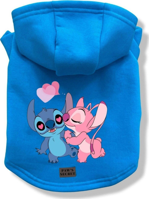 Köpek Kıyafeti Köpek Sweatshirt Hoodie Köpek Ürünleri Kedi Kıyafeti - Stich ve Angel L