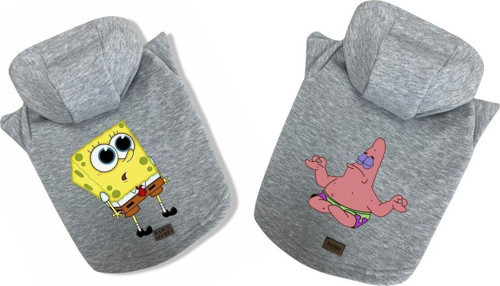 Köpek Kıyafeti Köpek Sweatshirt Hoodie Köpek Ürünleri Kedi Kıyafeti - Süngerbob ve Patrick L