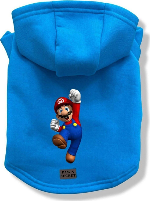 Köpek Kıyafeti Köpek Sweatshirt Hoodie Köpek Ürünleri Kedi Kıyafeti - Süper Mario M