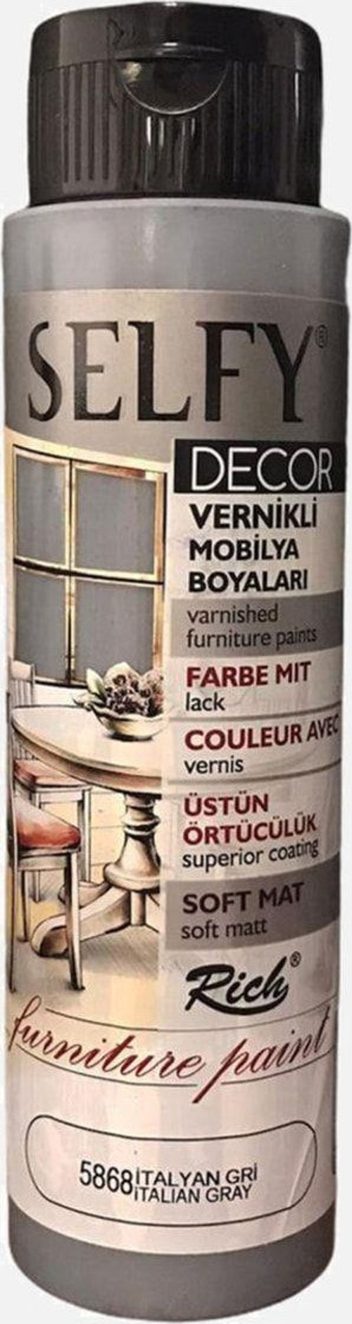Selfy Decor Akrilik Boya 500 Cc Italyan Gri