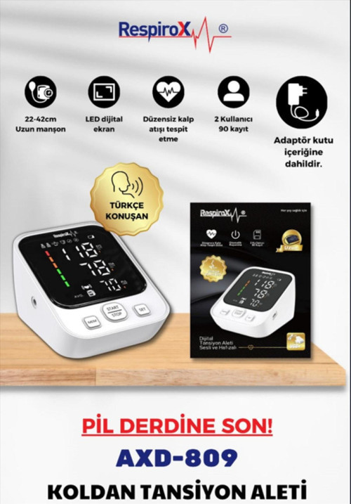 Türkçe Konuşan Koldan Tansiyon Aleti Axd-809