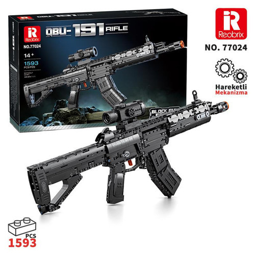 77024 Saldırı Tüfeği QBU-191 Yaratıcı Yapı Blok Seti Building Blocks (Assault Rifle QBU-191)- 1593 Parça