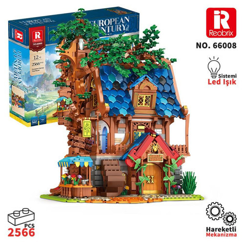 66008 Ağaç Evi Yaratıcı Yapı Blok Seti Building Blocks (Tree House)- 2566 Parça