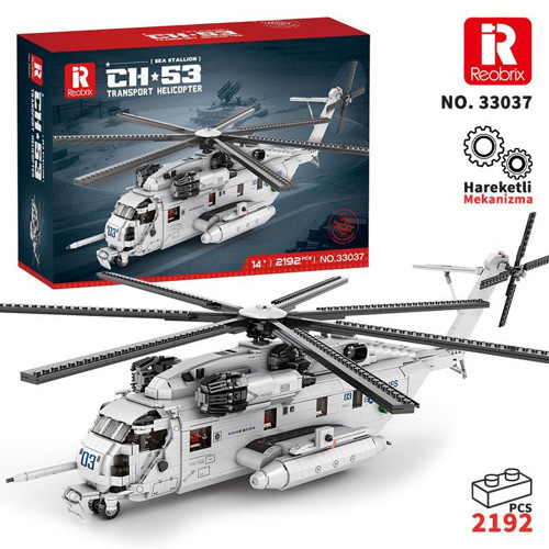 33037 Amerikan Sikorsy CH-53 Nakliye Helikopteri Yaratıcı Yapı Blok Seti Building Blocks - 2193 Parça