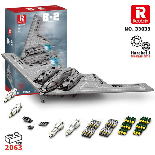 33038 B2 Bombardıman Uçağı Yaratıcı Yapı Blok Seti Building Blocks (B2 Bomber)- 1977 Parça