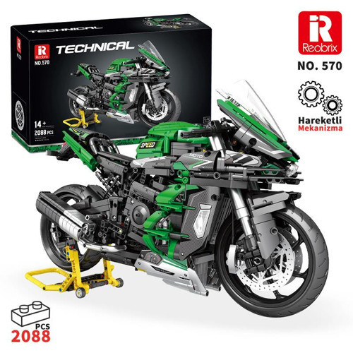 Technic 570 Ninja H2 SX SE Motor Yaratıcı Yapı Blok Seti Building Blocks - 2088 Parça