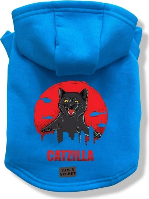 Köpek Kıyafeti Köpek Sweatshirt Hoodie Köpek Ürünleri Kedi Kıyafeti - Catzilla XS