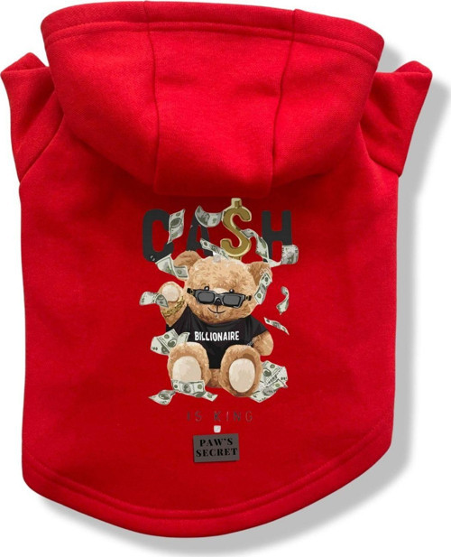 Köpek Kıyafeti Köpek Sweatshirt Hoodie Köpek Ürünleri Kedi Kıyafeti - Milyoner Ayı L