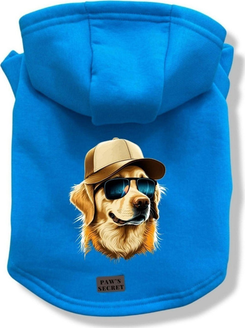 Köpek Kıyafeti Köpek Sweatshirt Hoodie Köpek Ürünleri Kedi Kıyafeti - Şapkalı Golden XS