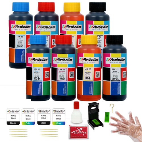 Canon Uyumlu PG-575 CL-576 Kartuş Uyumlu Dolum Seti 8x100 gr. Aparatlı+Solüsyonlu