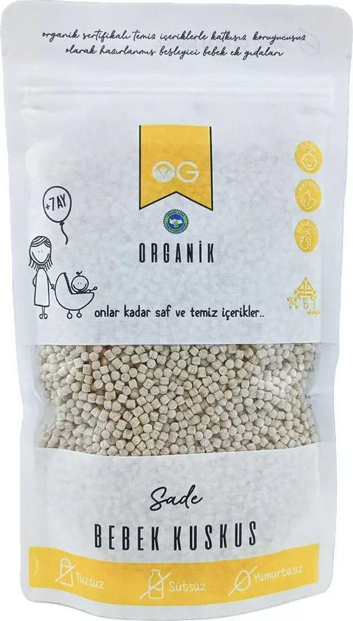 Organik Sade Bebek Kuskus 250 Gr 7Ay
