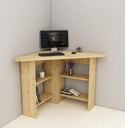 Corner Köşe Çalışma Masası Bilgisayar Masası Yer Kaplamaz Ofis Masası, Safirmeşe - Corner